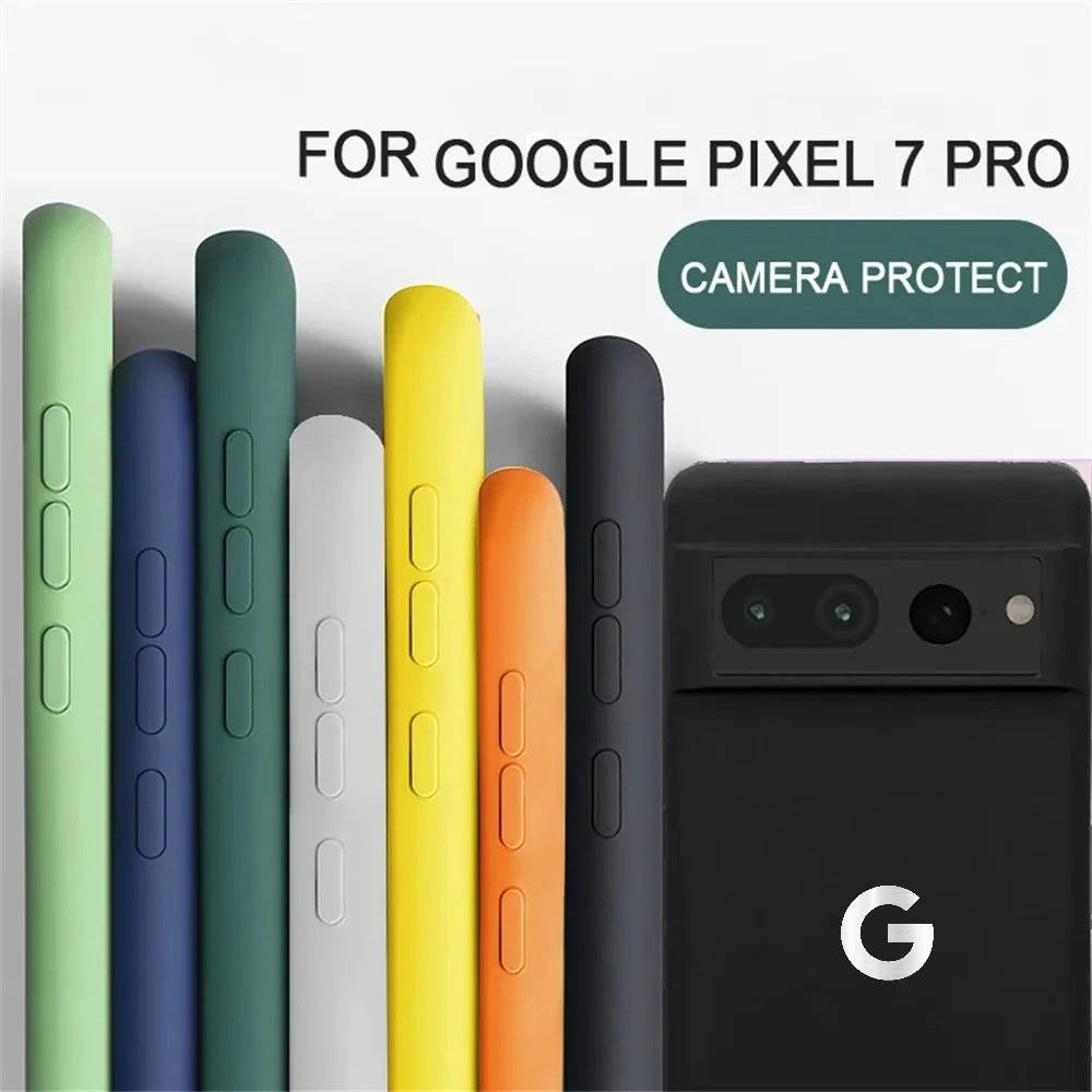 Google Pixel 6 / 6A / 6 Pro / 7 / 7 Pro / 8 / 8A / 8 Pro / 9 / 9 Pro XL / 10 Case | Ultra Slim Liquid Silicone Soft Magnetic Wireless Charging Shockproof Cover