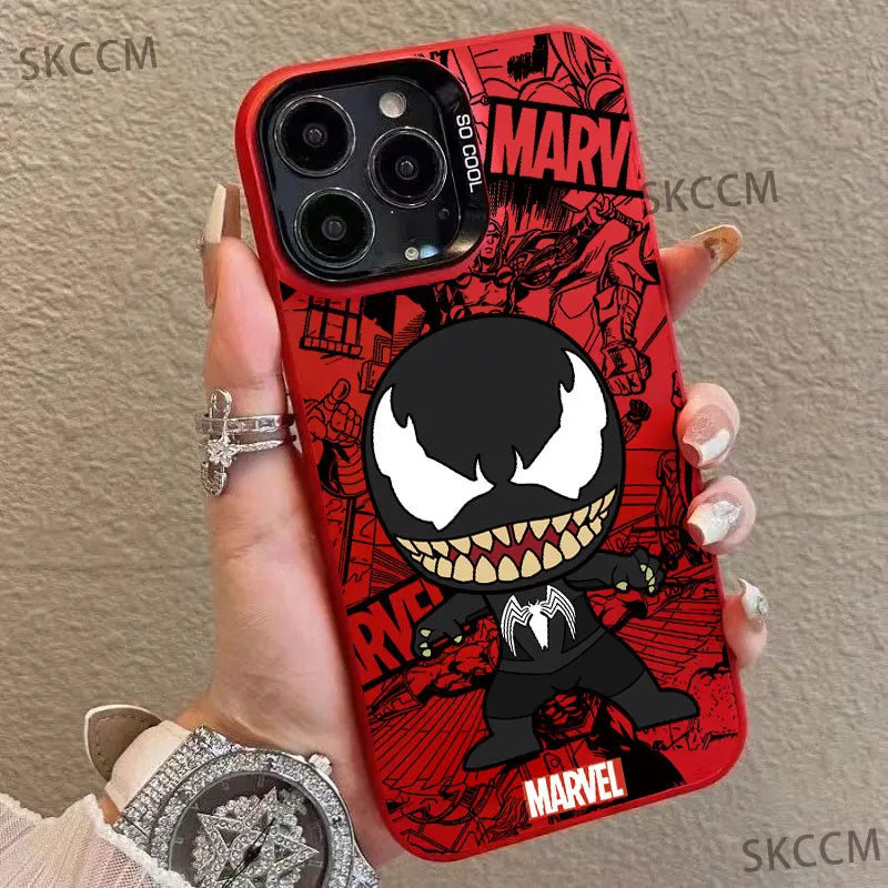 Full-Coverage Cartoon & Written Words Phone Case | Anti-Scratch & Waterproof for iPhone