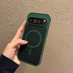 Google Pixel 9A / 9 Pro XL / 10 / 10 Pro Case | Transparent Magnetic MagSafe Wireless Charging Slim Matte Cover with Stand Holder