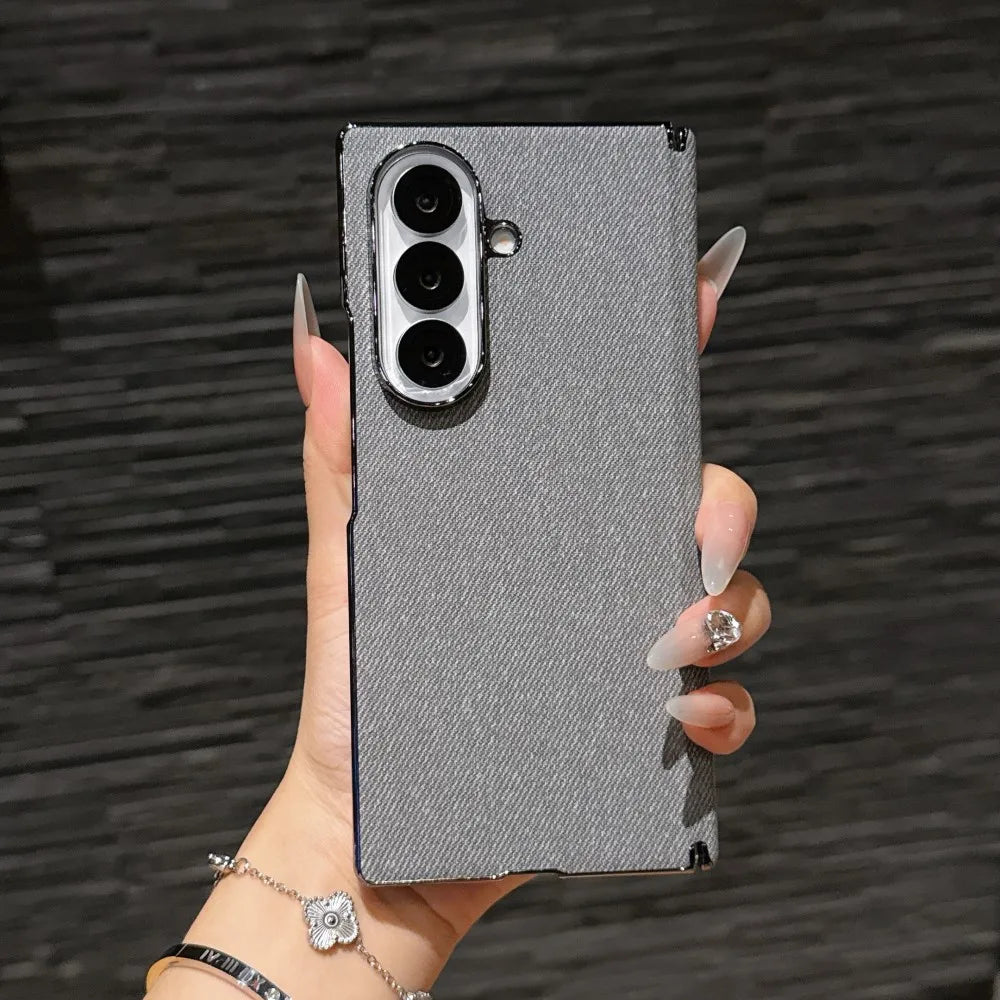 Samsung Galaxy Z Fold 7 Case | Luxury PU Leather Magnetic Full-Coverage Protective Back Cover