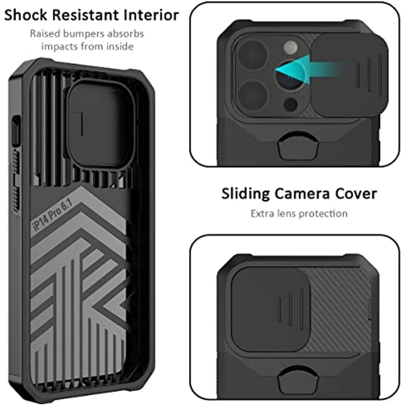 iPhone Case with Ring & Kickstand | Anti-Scratch, Anti-Fingerprint & Card Storage
