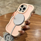 Cute Candy Wave Matte iPhone Case | MagSafe Wireless Charging Compatible
