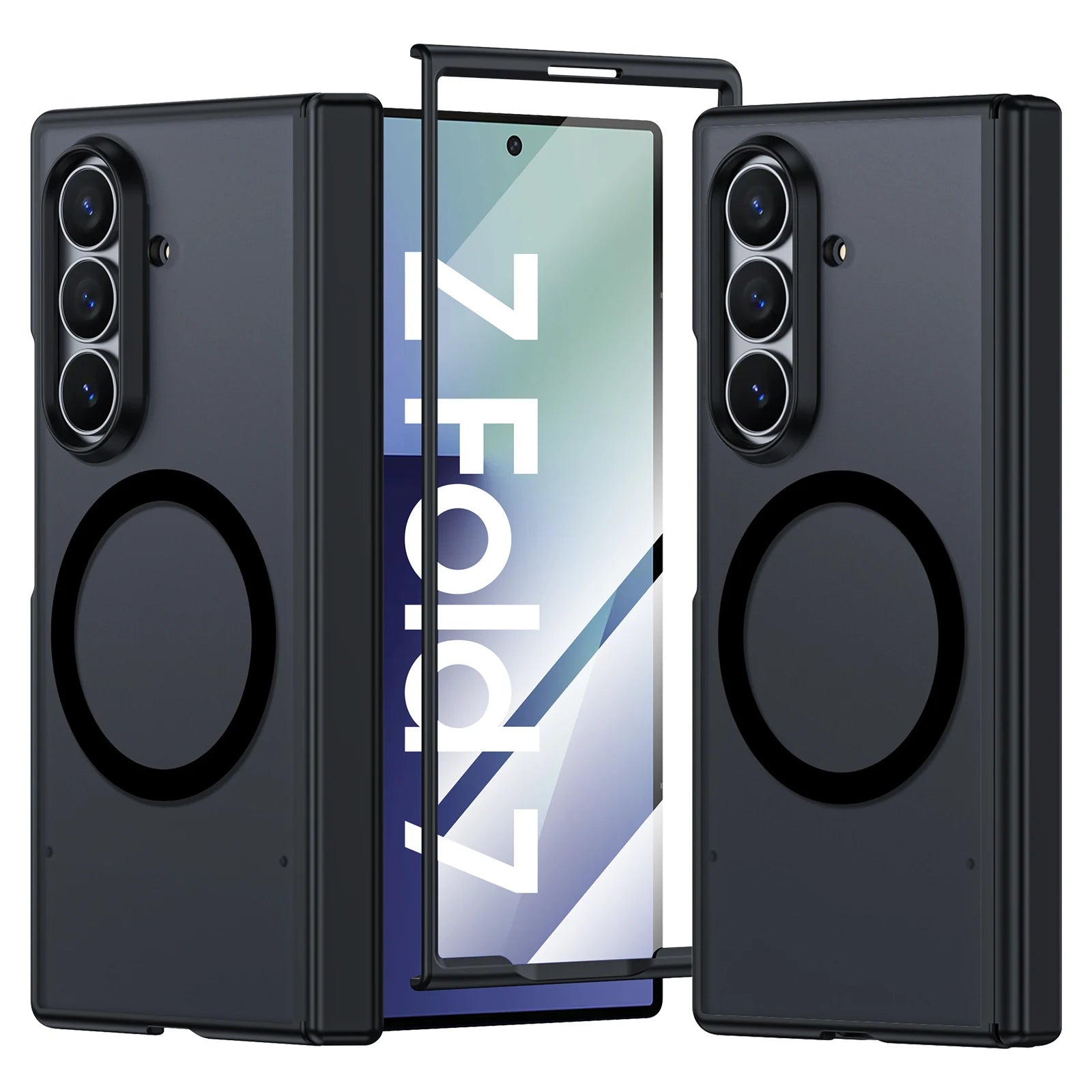 Samsung Galaxy Z Fold 7 Case | Hard Transparent Matte Magnetic Full-Coverage Protective Back Cover
