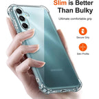 Shockproof Clear Silicone Bumper Case for Samsung S21-S25 Series | Ultra-Thin & Lightweight
