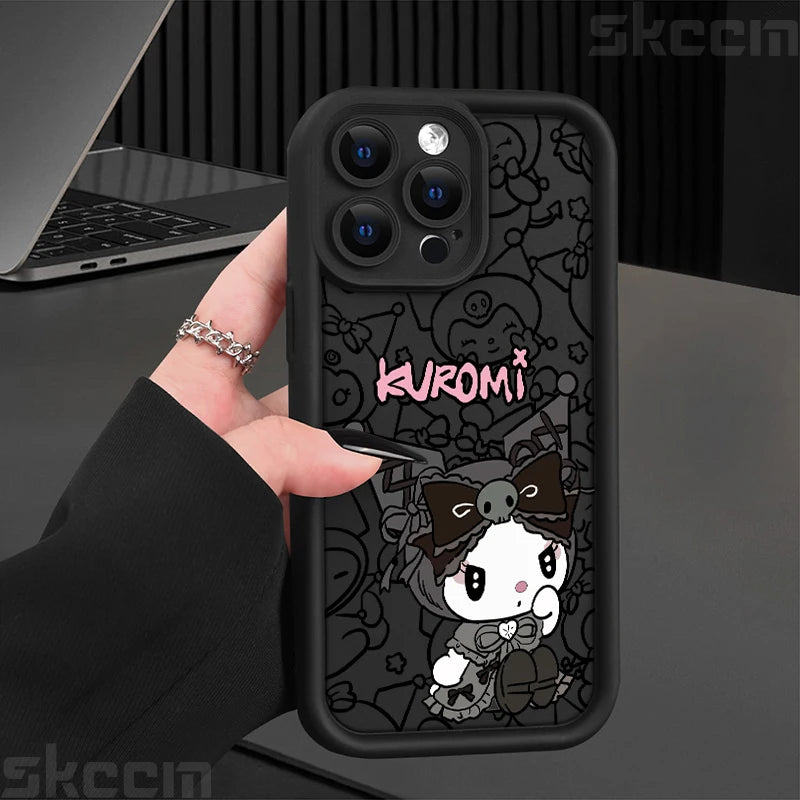 Half-Wrapped Cartoon & Pictorial TPU Phone Case | Anti-Fingerprint & Shockproof for iPhone