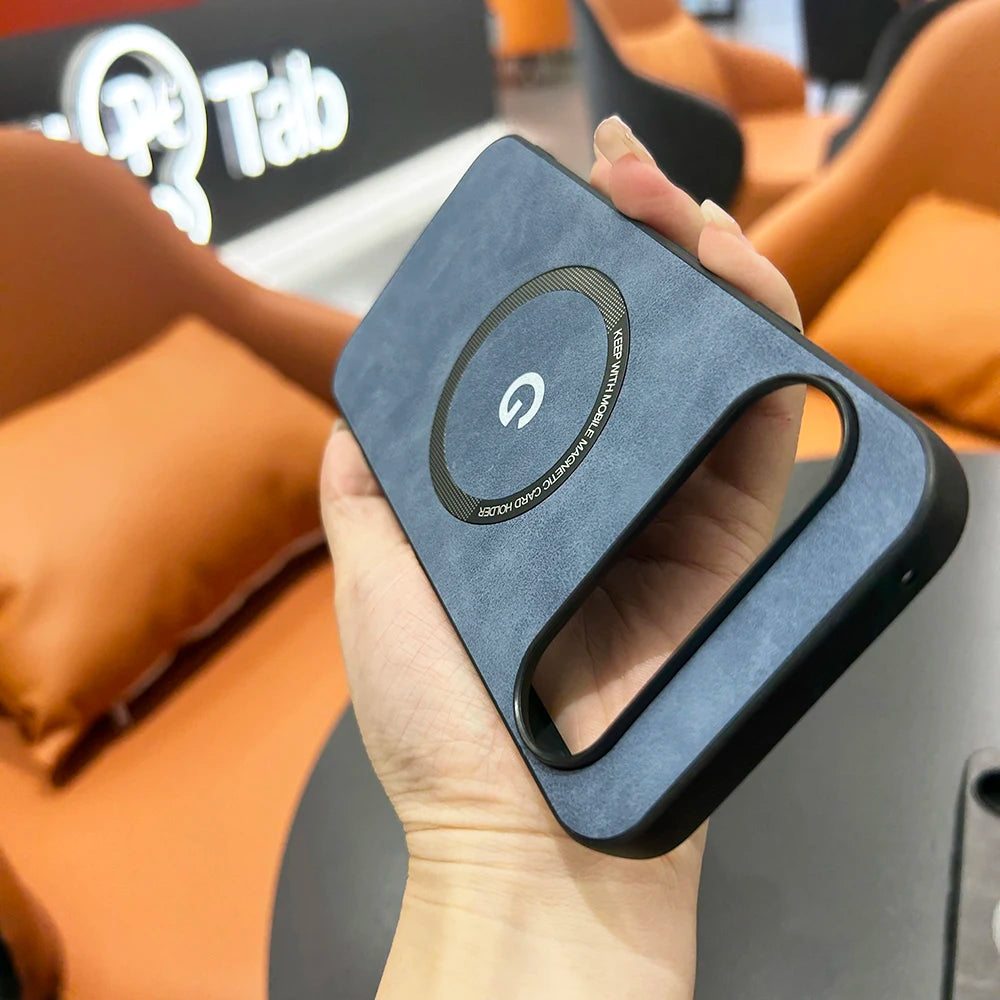 Pixel 9 / 9 Pro / 9 Pro XL / 9A / 10 / 10 Pro / 10 Pro XL Case | Luxury Magnetic PU Leather Half-Wrapped Case