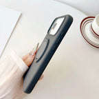 Liquid Silicone Ring Bracket iPhone Case | MagSafe Wireless Charging Compatible