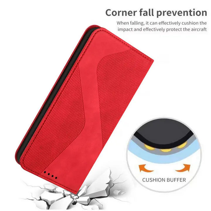 Luxury Magnetic Flip Wallet Phone Case | Shockproof, Anti-Fingerprint & Card Slot for iPhone