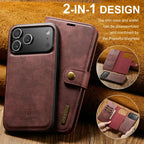 Retro Luxury Magnetic Flip Wallet iPhone Case | Card Slot, Kickstand & Shockproof