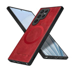 Luxury Leather & Silicone Full-Coverage Case for Samsung Galaxy S23-S24 Series | Shockproof & Waterproof