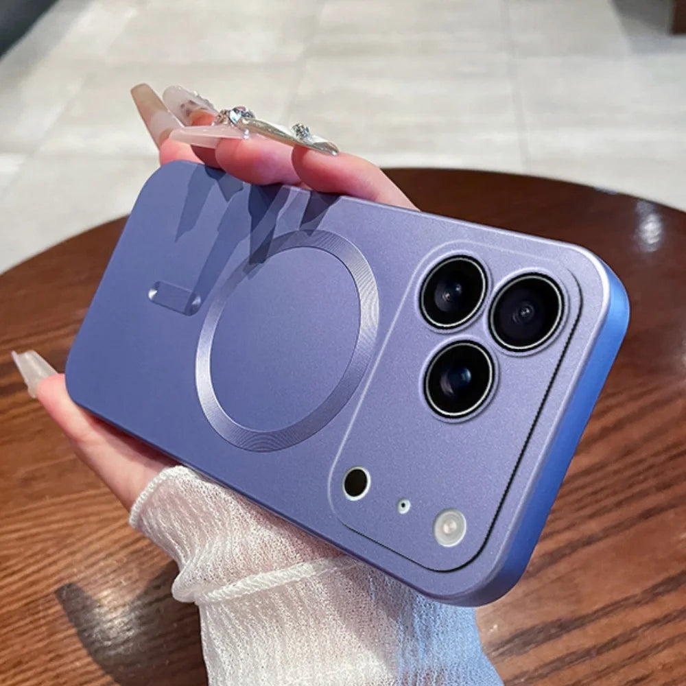 Luxury Matte Magnetic Case for iPhone 11–17 Series | MagSafe Compatible Wireless Charging Protection Cover