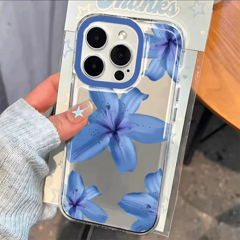 Half-Wrapped Floral & Pictorial Phone Case | Shockproof & Anti-Fingerprint for iPhone