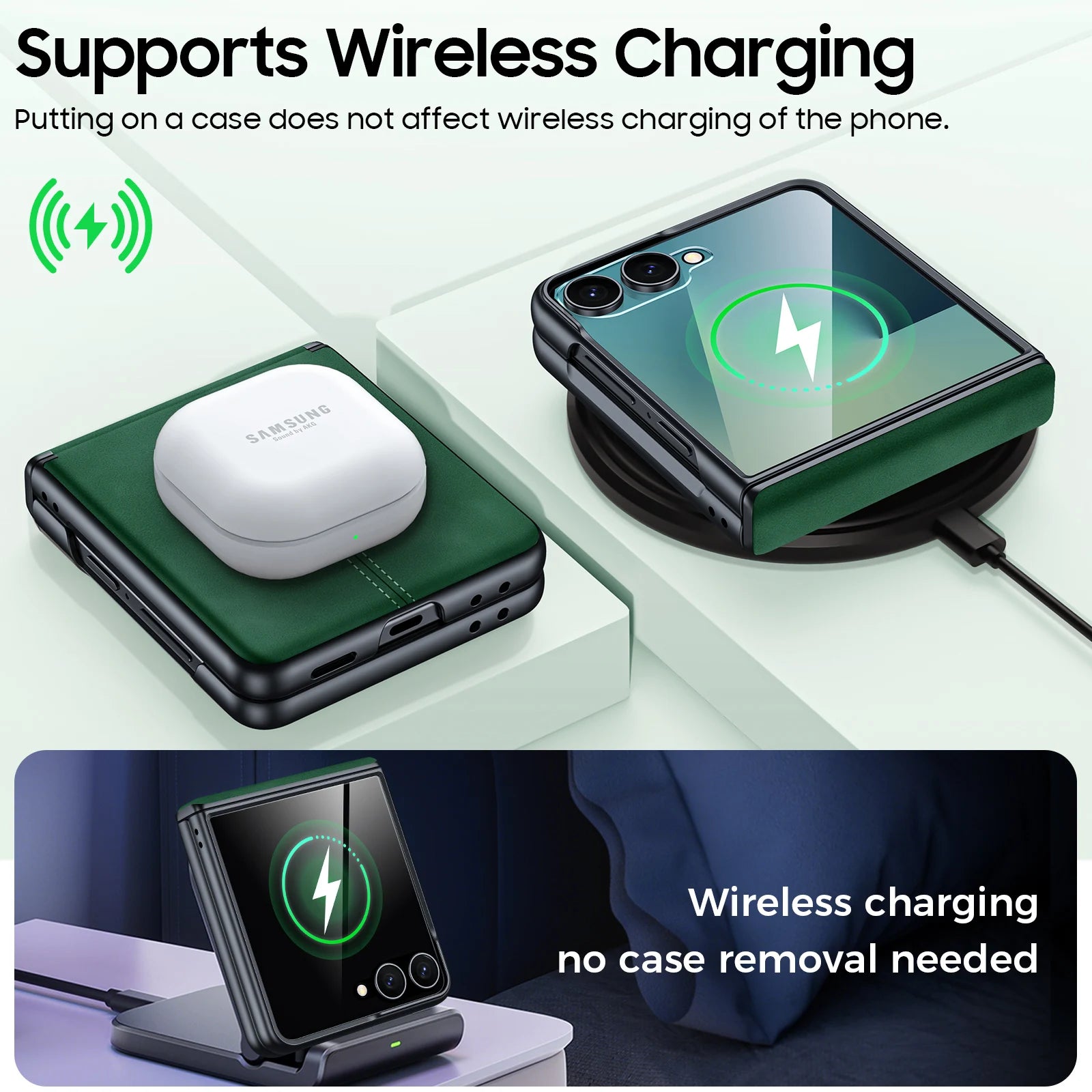 Samsung Galaxy Z Flip 7 Case | Luxury PU Leather Full-Coverage Protective Back Cover