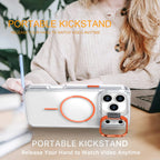 Transparent iPhone Case with Camera Protector & Metal Holder | MagSafe Compatible