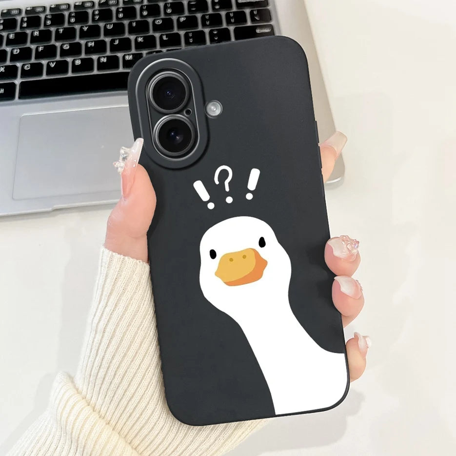 iPhone 17 Series Cartoon Soft Silicone Case | Shockproof, Anti-Fingerprint & Dustproof