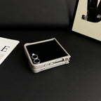 Samsung Galaxy Z Flip 7 Case | Hard Carbon Fiber Magnetic Ring Stand Full-Coverage Protective Case