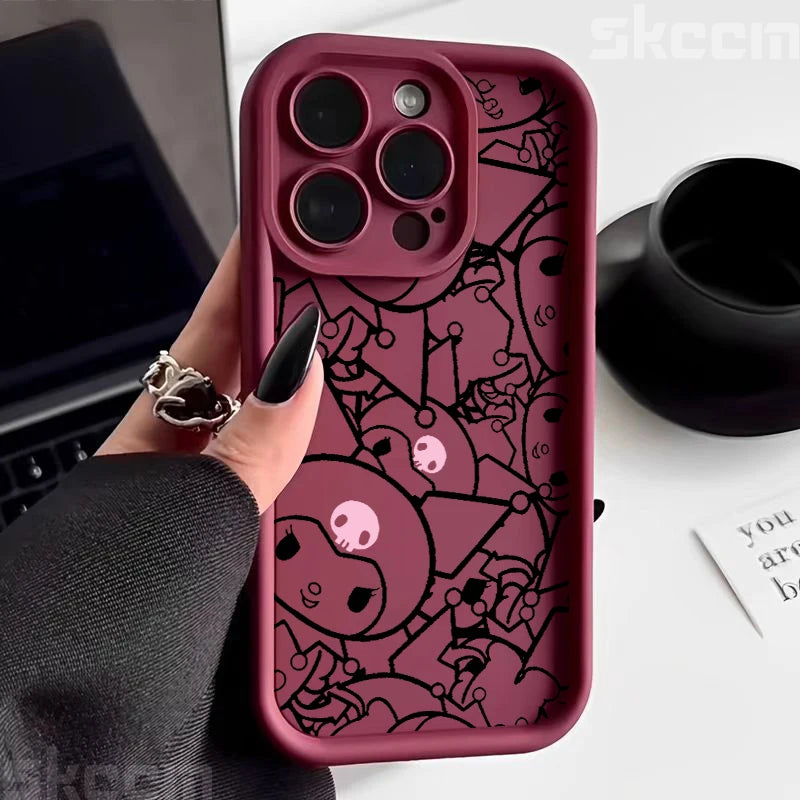 Half-Wrapped Cartoon & Pictorial TPU Phone Case | Anti-Fingerprint & Shockproof for iPhone