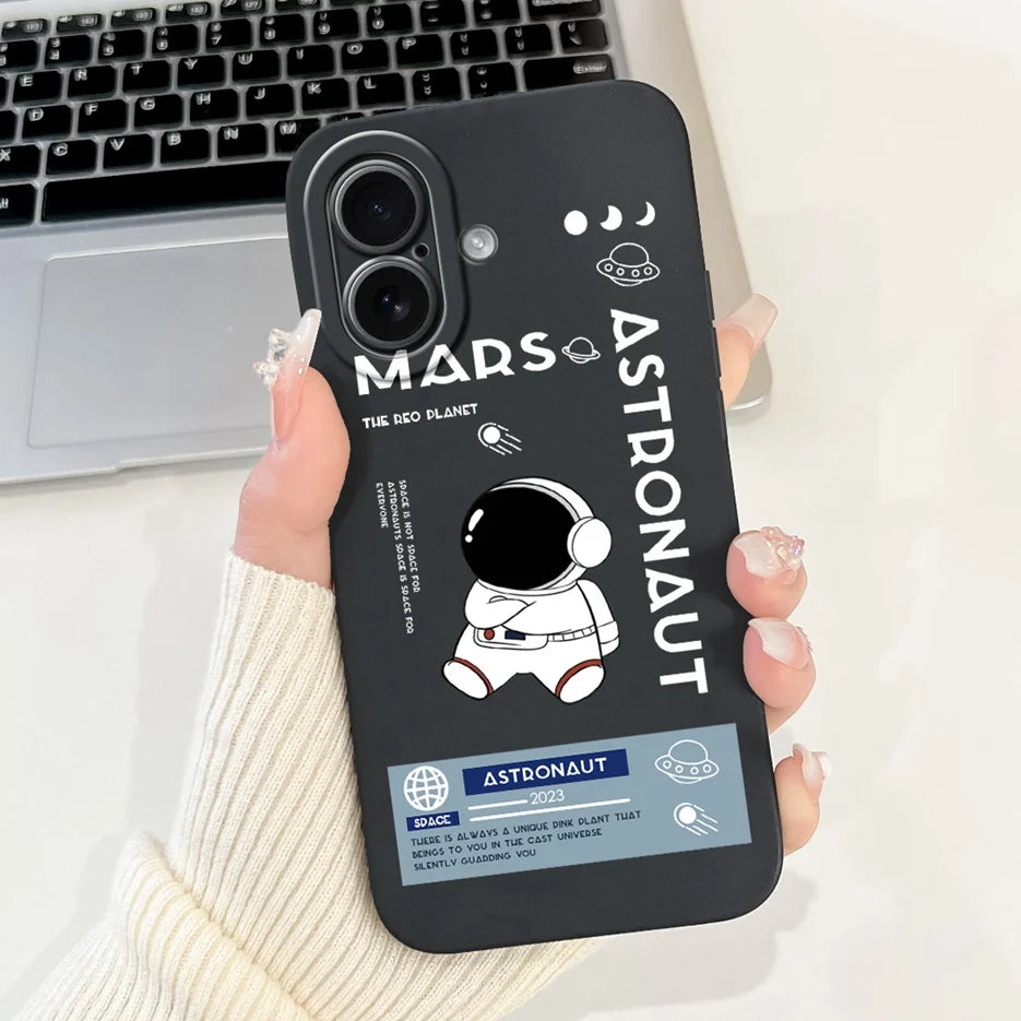 iPhone 17 Series Cartoon Silicone Case | Shockproof, Anti-Fingerprint & Lightweight Pouch Cover