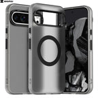 Google Pixel 8 / 8A / 8 Pro / 9 / 9A / 9 Pro XL Case | Matte Clear Magnetic MagSafe Shockproof Frosted Armor Cover