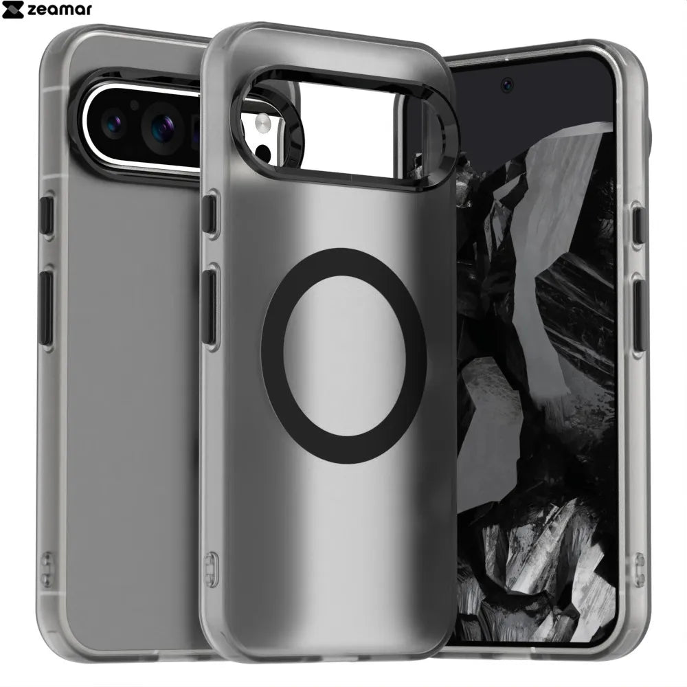 Google Pixel 8 / 8A / 8 Pro / 9 / 9A / 9 Pro XL Case | Matte Clear Magnetic MagSafe Shockproof Frosted Armor Cover