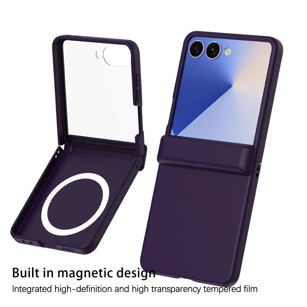 Samsung Galaxy Z Flip 7 Case | Hard Skin Hinge Magnetic Full-Coverage Protective Case