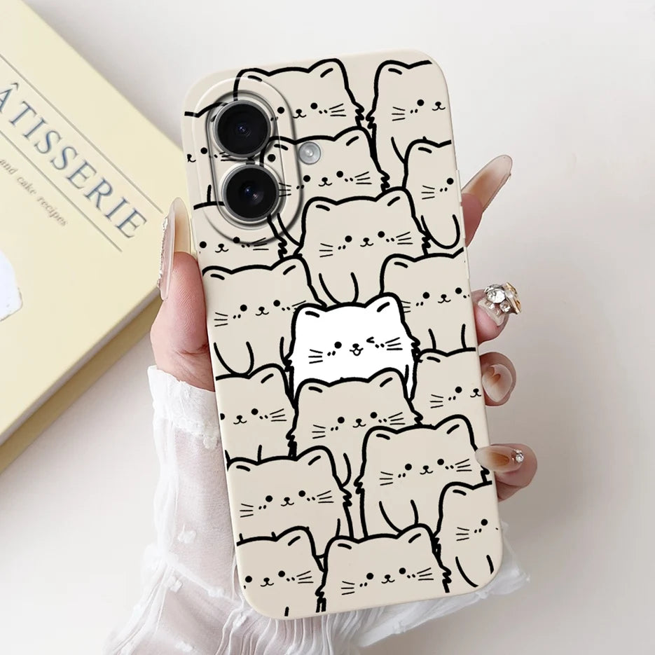 iPhone 17 Series Cartoon Silicone Case | Shockproof, Anti-Fingerprint & Lightweight