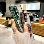 Luxury Magnetic Shockproof Half-Wrapped Case with Ring & Holder | Compatible with Samsung S20-S25 Series