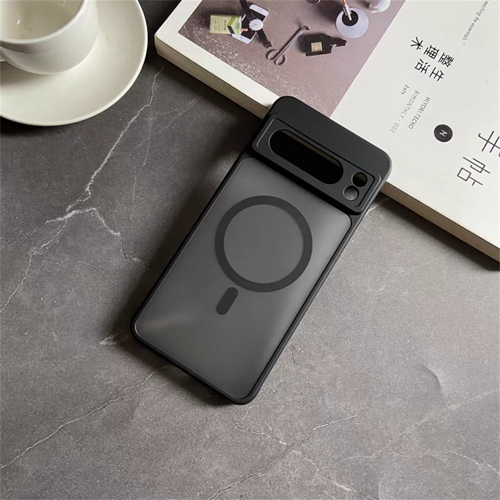 Google Pixel 6 / 6A / 6 Pro / 7 / 7A / 8 / 8A / 8 Pro / 9 / 9A / 9 Pro / 9 Pro XL Case | Matte Translucent Magnetic Wireless Charging Shockproof Half-Wrapped Cover