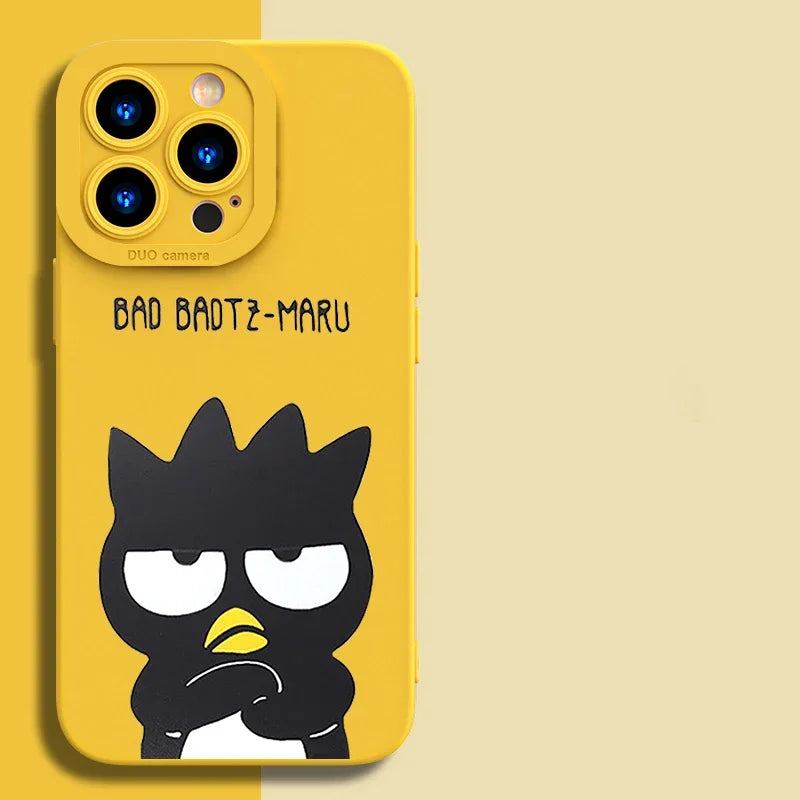 Full-Coverage Silicone Phone Case | Shockproof & Water-Resistant Cartoon, Geometric & Anime Designs for iPhone