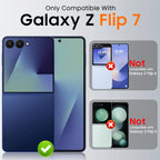 Samsung Galaxy Z Flip 7 Case | Luxury PU Leather Full-Coverage Protective Back Cover