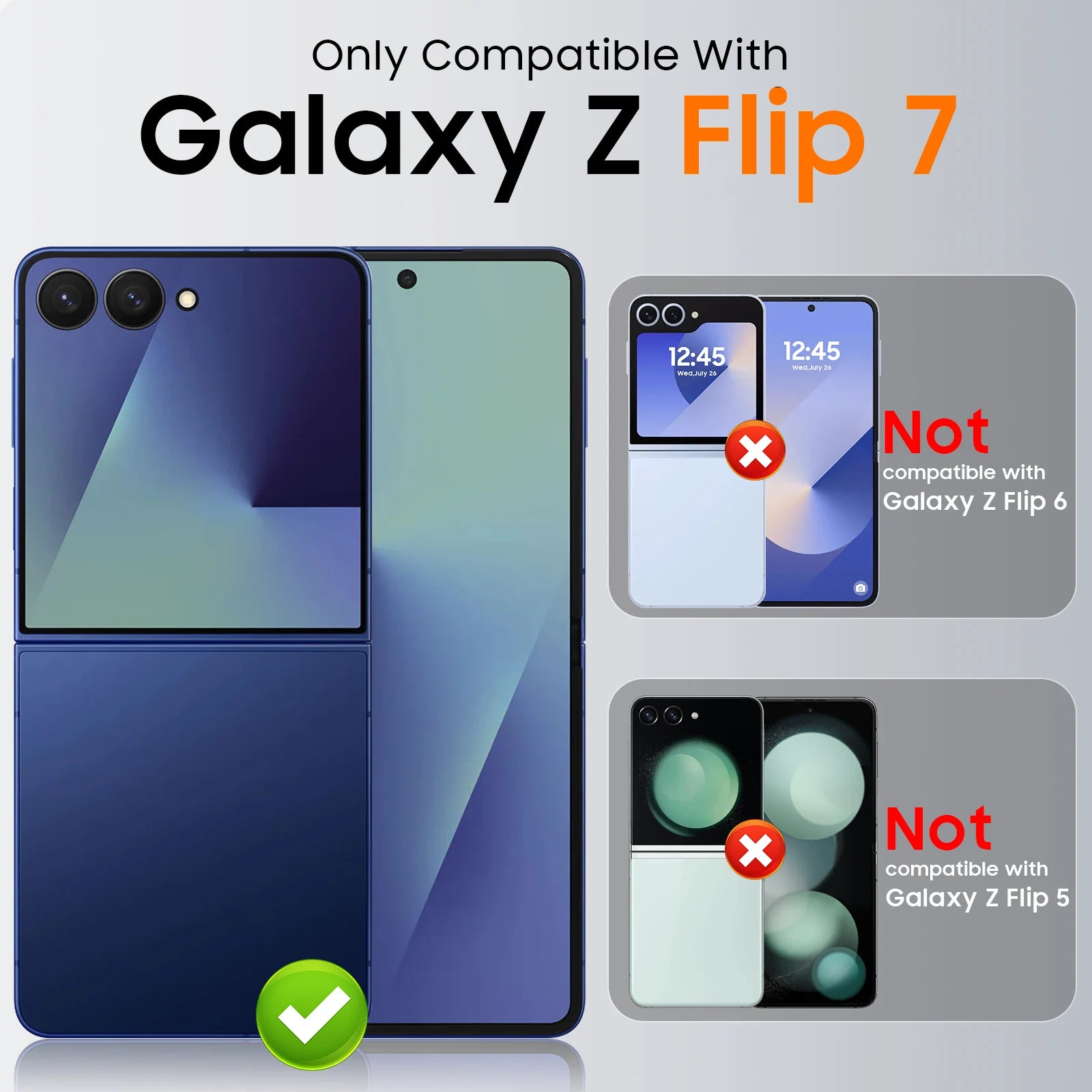 Samsung Galaxy Z Flip 7 Case | Luxury PU Leather Full-Coverage Protective Back Cover