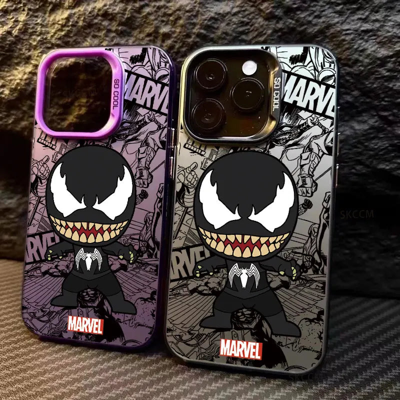 Full-Coverage Cartoon & Written Words Phone Case | Anti-Scratch & Waterproof for iPhone