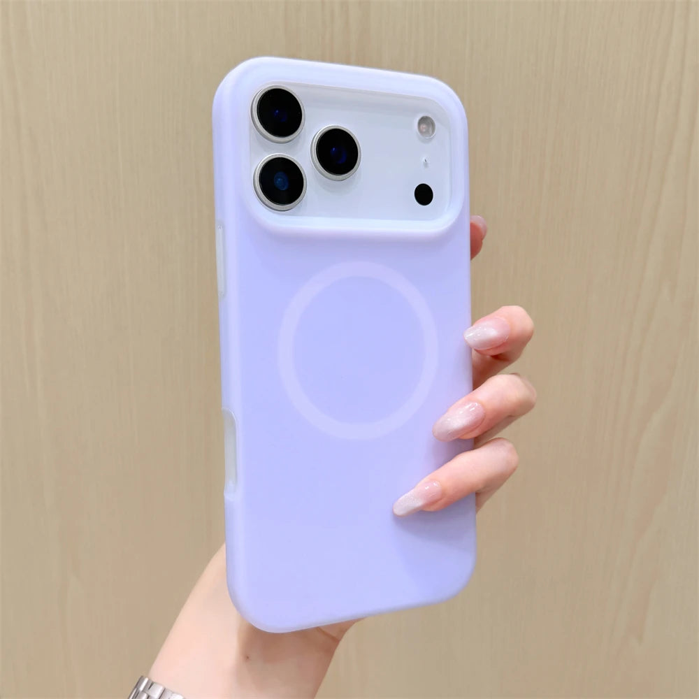 Jelly Candy Soft Silicone Magnetic Case for iPhone 11–17 Series | MagSafe Compatible Half-Wrapped Cover