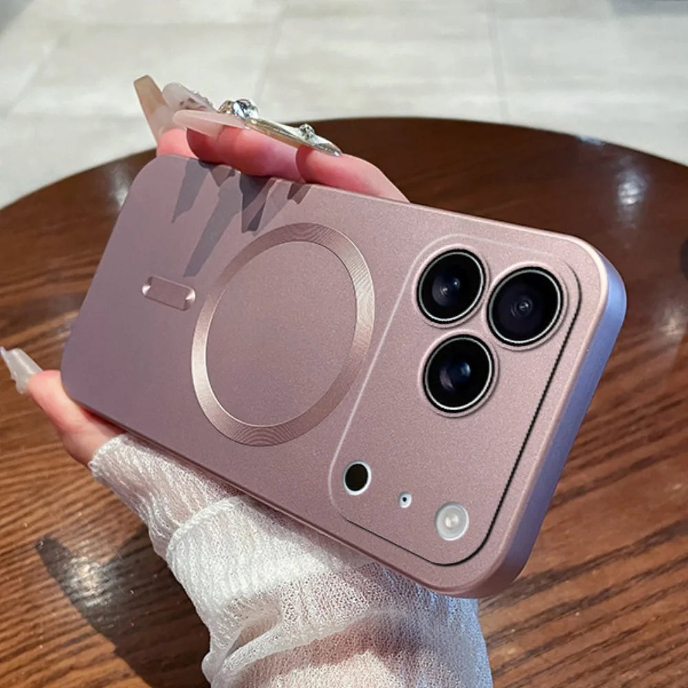 Luxury Matte Magnetic Case for iPhone 11–17 Series | MagSafe Compatible Wireless Charging Protection Cover