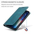 Retro PU Leather Wallet Phone Case | Magnetic Flip, Card & Cash Slot, Shockproof for iPhone