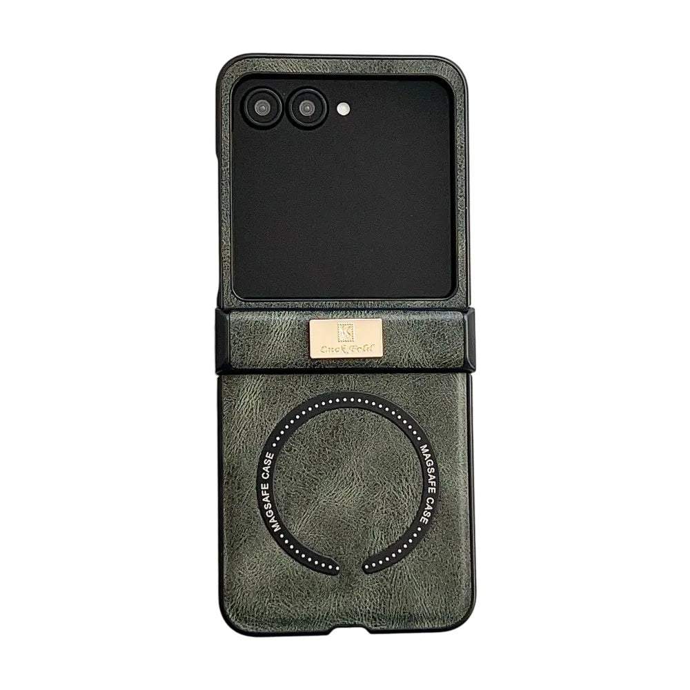 Samsung Galaxy Z Flip 7 Case | Luxury PU Leather Full-Coverage Magnetic Case