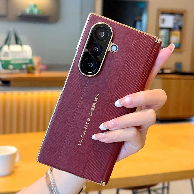 Samsung Galaxy Z Fold 7 Case | Luxury Plating Hard PU Full-Coverage Protective Back Cover