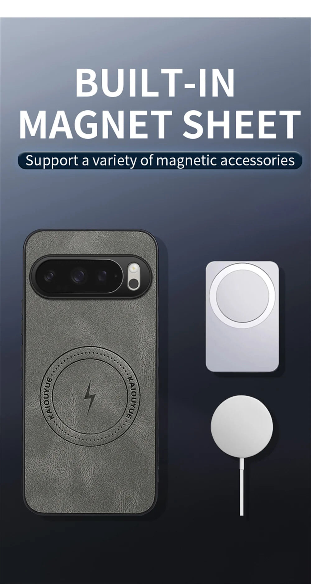 Google Pixel Luxury Classic PU Leather Magnetic Full-Coverage Magsafe Case