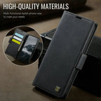 Luxury Magnetic PU Leather Wallet Case with Card & Cash Slots | Shockproof Flip Cover for iPhone
