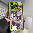 Full-Coverage Cartoon & Geometric iPhone Case | Shockproof & Anti-Fingerprint Protection