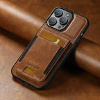 Magnetic Flip Wallet Phone Case with Card & Cash Slots | Kickstand & Shockproof for iPhone 16 Series