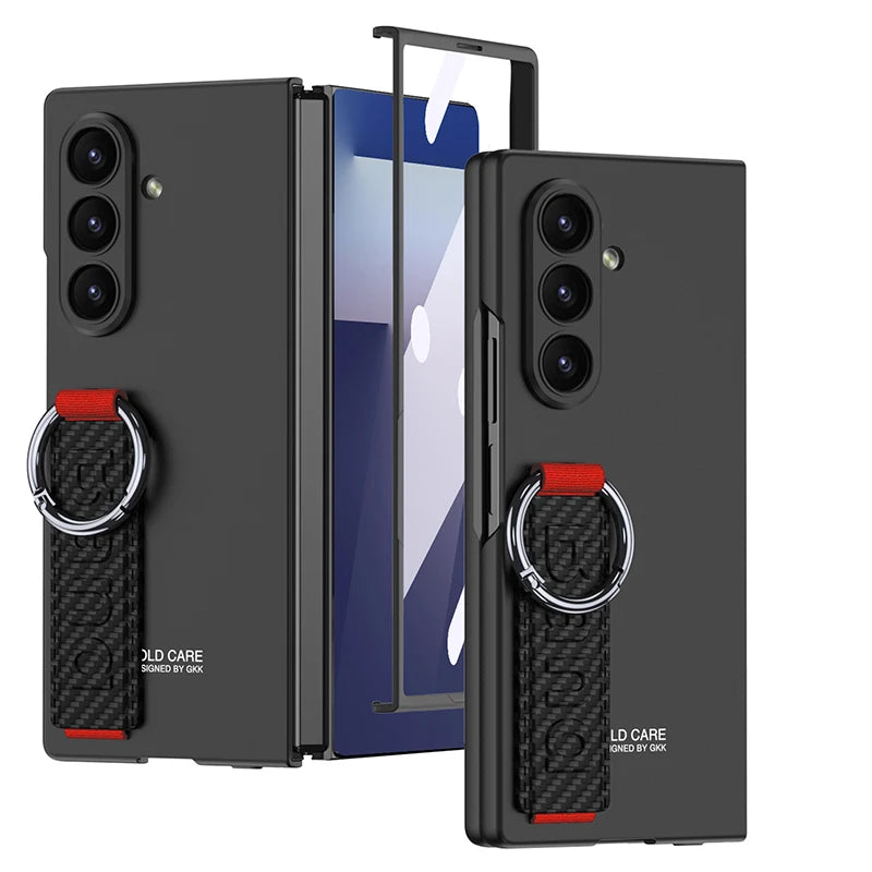 Samsung Galaxy Z Fold 7 Case | Hard Full-Coverage Protective Back Cover with Wrist Strap