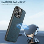 2-in-1 Detachable Magnetic Leather Wallet Case | Shockproof & Wireless Charging Compatible for iPhone