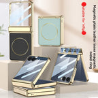 Samsung Galaxy Z Flip 7 Case | Luxury PU Leather Magnetic Full-Coverage Protective Back Cover