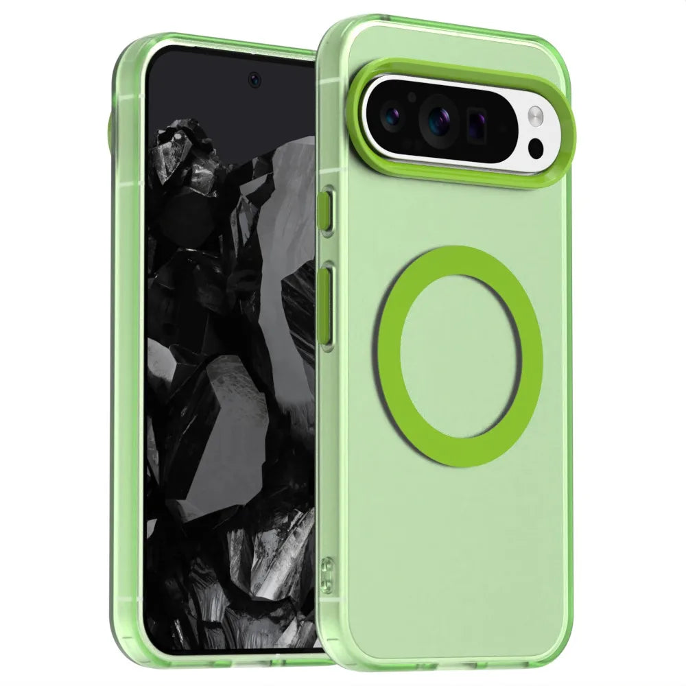 Google Pixel 8 / 8A / 8 Pro / 9 / 9A / 9 Pro XL Case | Matte Clear Magnetic MagSafe Shockproof Frosted Armor Cover