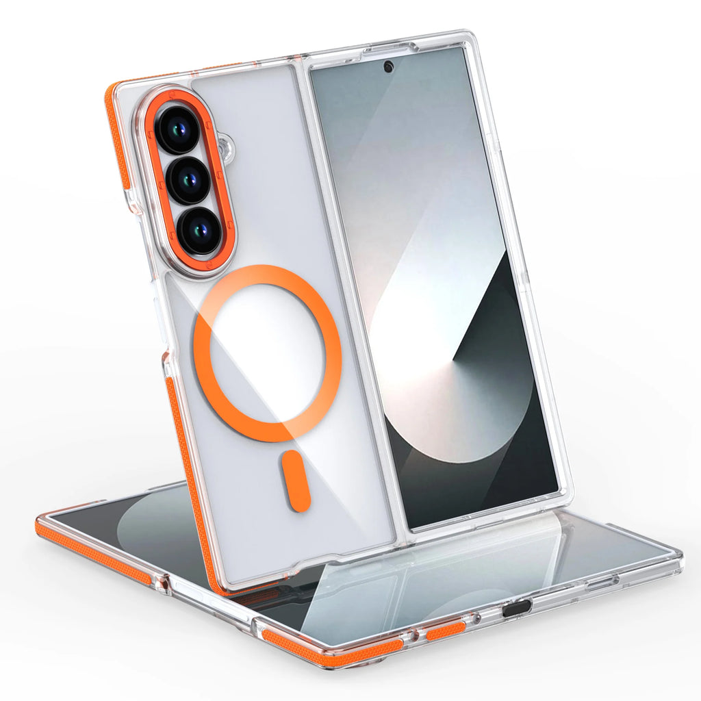 Hard Transparent Full-Coverage Case for Samsung Galaxy Z Fold 7 | Magnetic & Wireless Charging Compatible