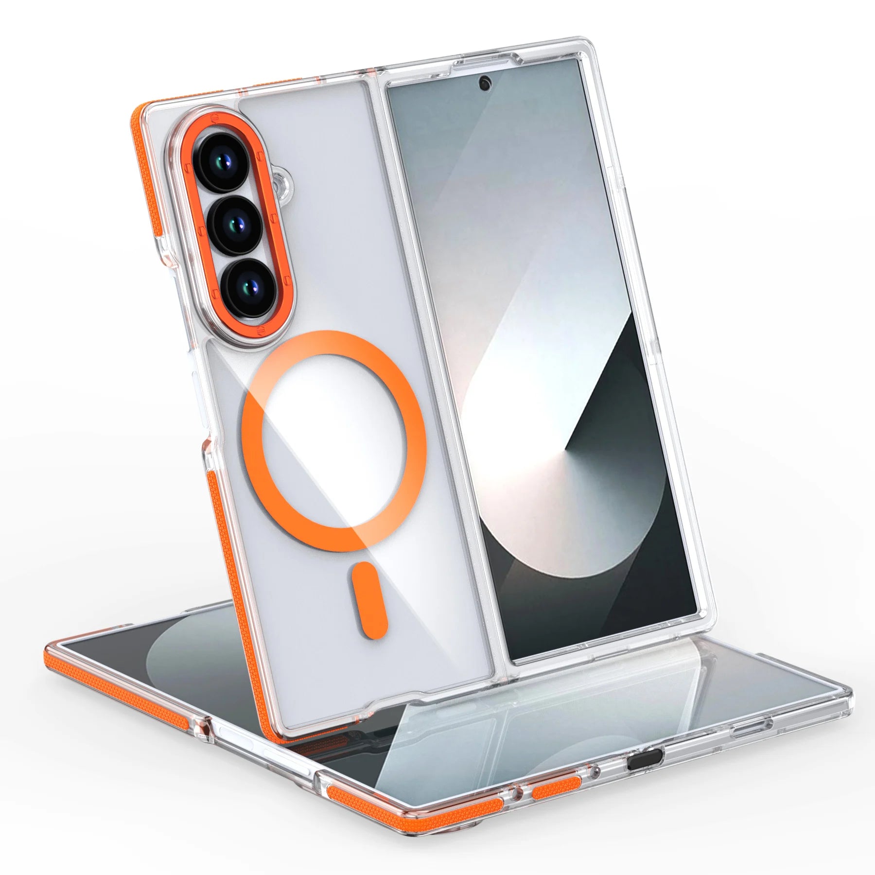 Hard Transparent Full-Coverage Case for Samsung Galaxy Z Fold 7 | Magnetic & Wireless Charging Compatible
