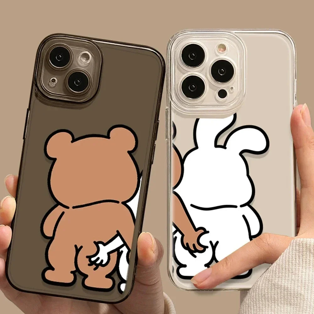 Full-Coverage Cartoon & Animal Silicone Phone Case | Shockproof & Water-Resistant for iPhone