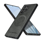 Luxury Leather & Silicone Full-Coverage Case for Samsung Galaxy S23-S24 Series | Shockproof & Waterproof