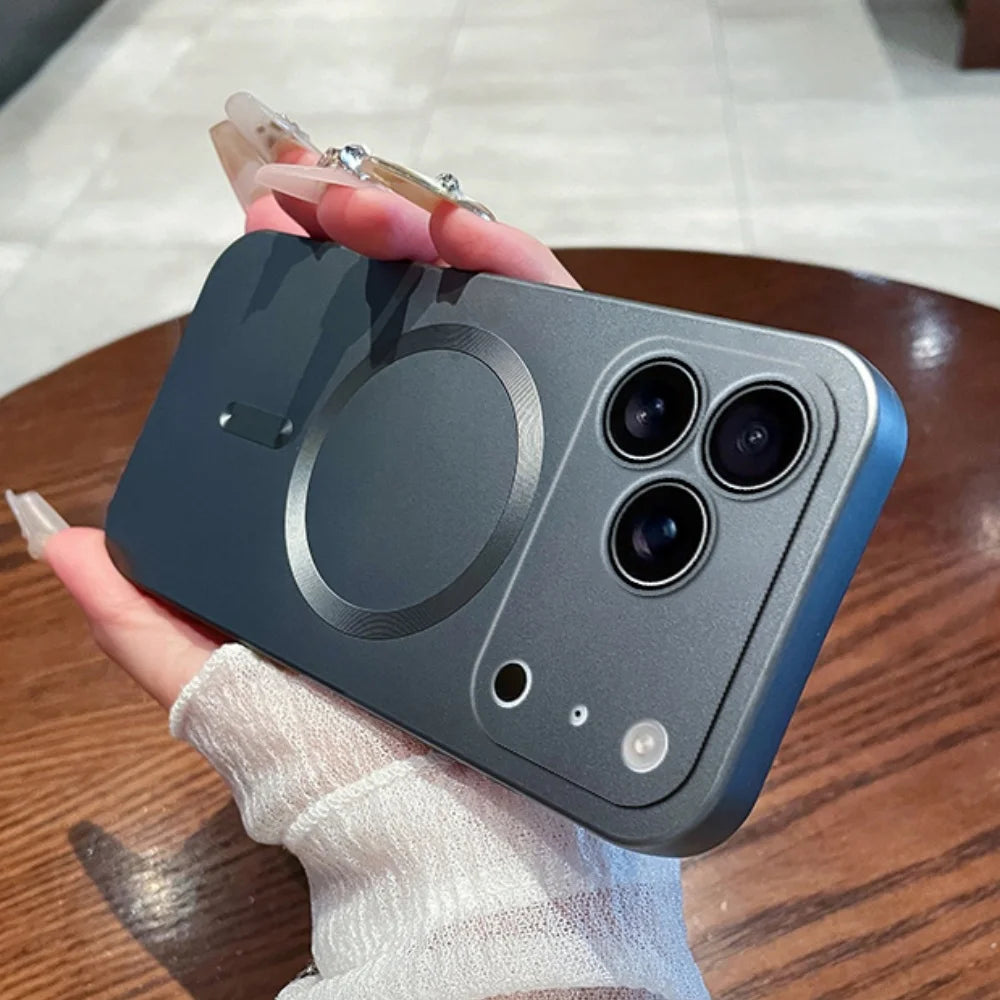 Luxury Matte Magnetic Case for iPhone 11–17 Series | MagSafe Compatible Wireless Charging Protection Cover